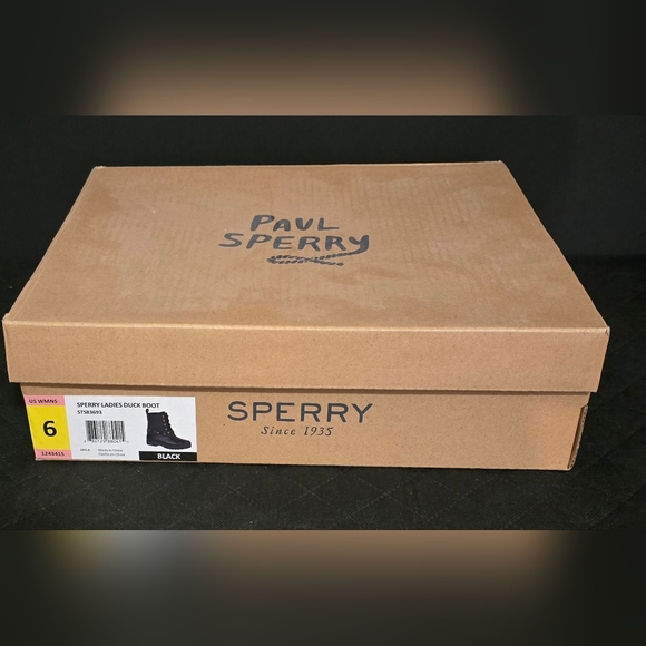 Sperry Ladies Duck Boots Women’s Size 6 Black Quilted Warm Waterproof - Picture 10 of 13